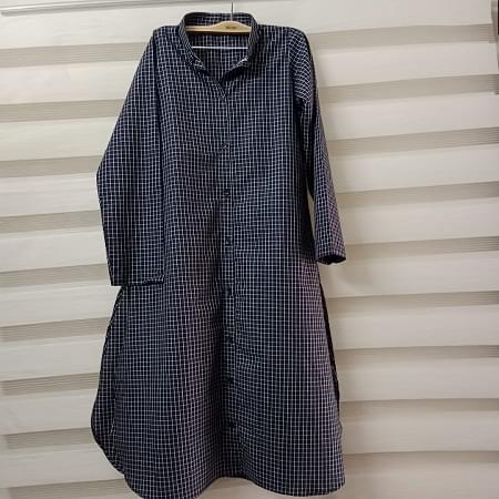 Black Cotton Kurti Dress